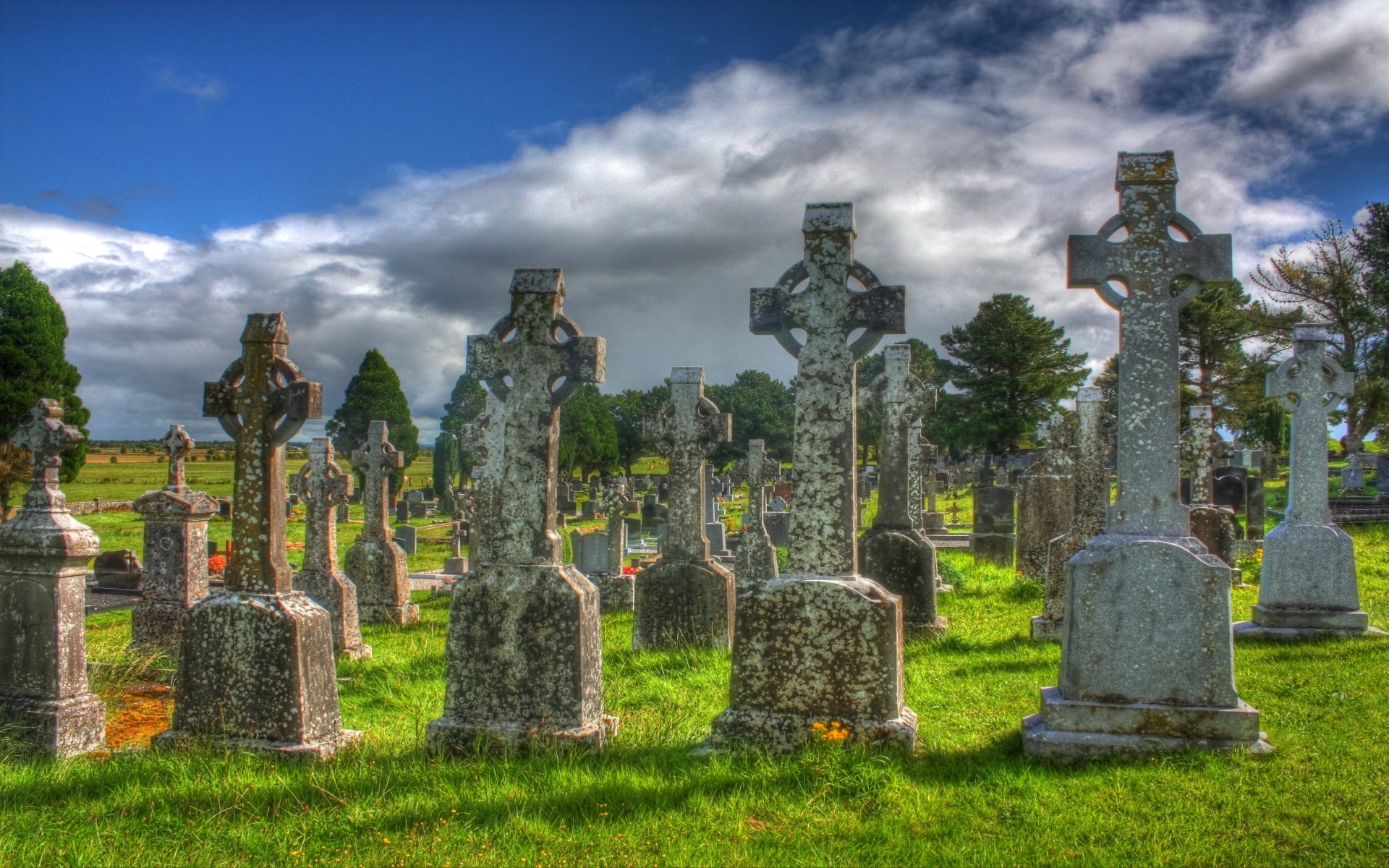 Download Cemetery Monastery Cross Ireland Clonmacnoise Religious Clonmacnoise Monastery HD Wallpaper