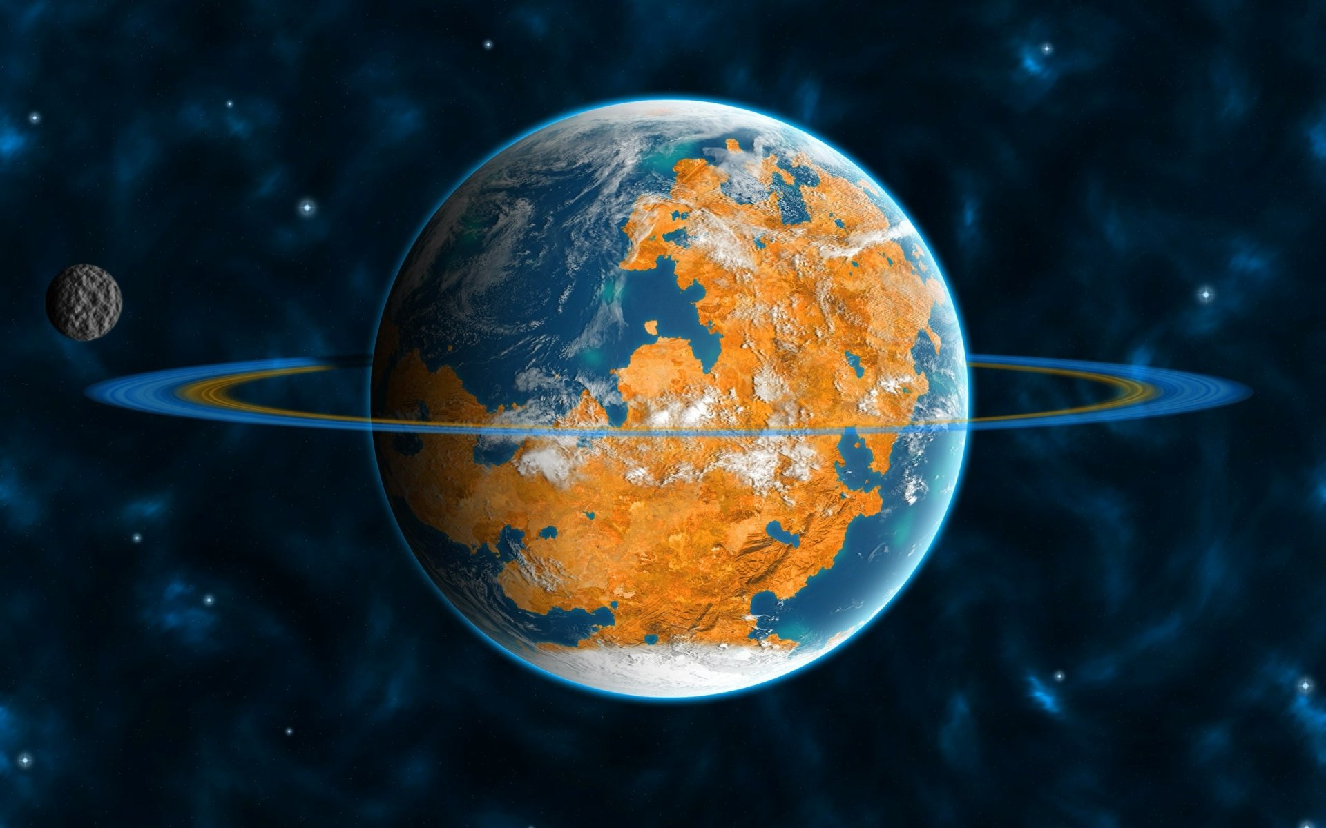 Download Sci Fi Planetary Ring HD Wallpaper