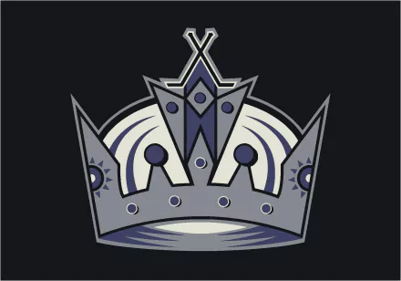HD desktop wallpaper featuring the Los Angeles Kings logo, a stylized silver and black crown on a dark background.