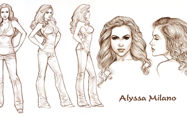 Celebrity Alyssa Milano HD Desktop Wallpaper | Background Image