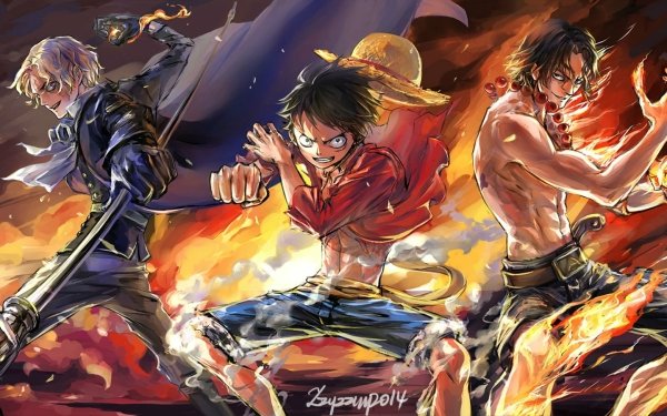 Anime One Piece Sabo Portgas D. Ace Monkey D. Luffy Flame HD Wallpaper | Background Image