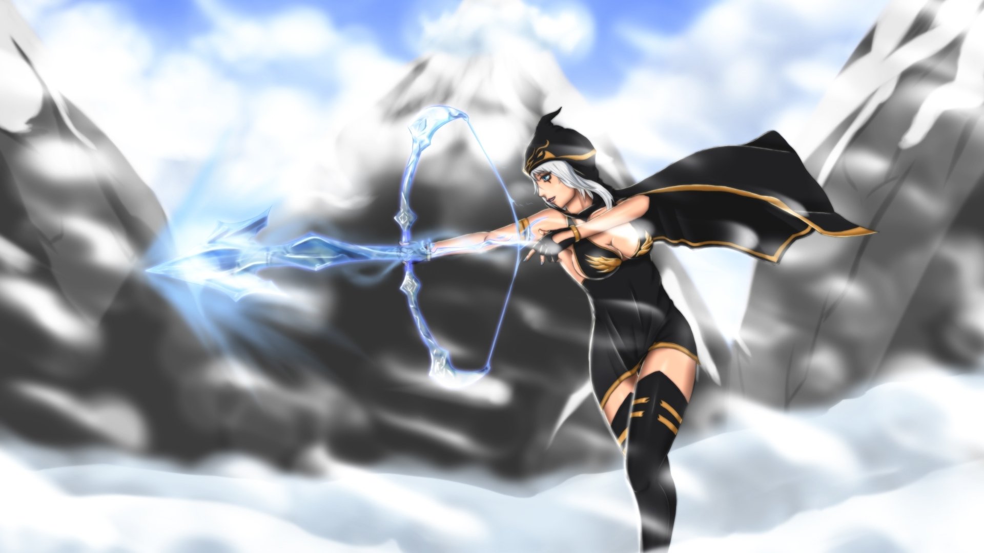 Download Ashe (League Of Legends) Video Game League Of Legends HD Wallpaper by Neiths