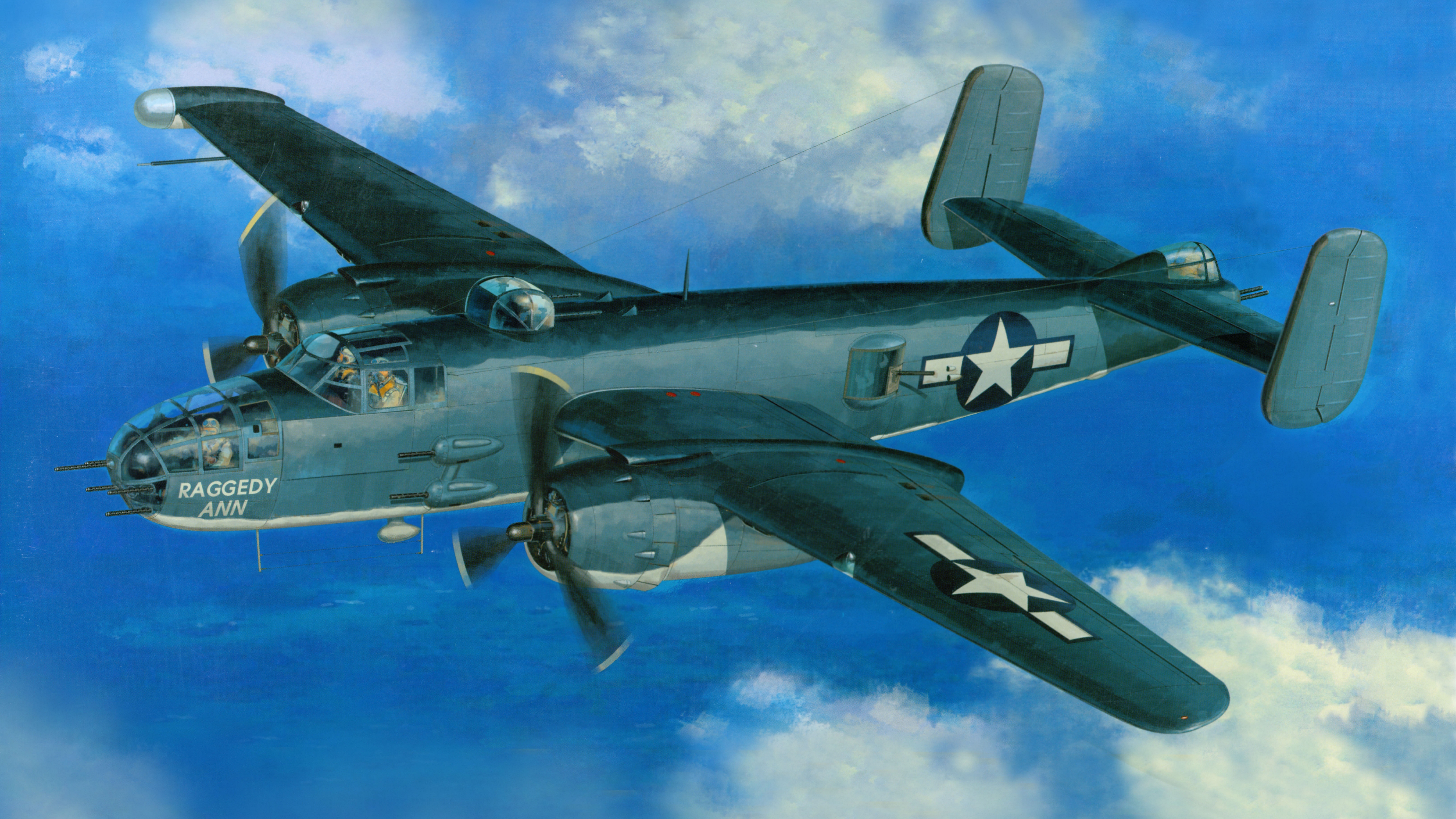 Military North American B-25 Mitchell HD Wallpaper | Background Image