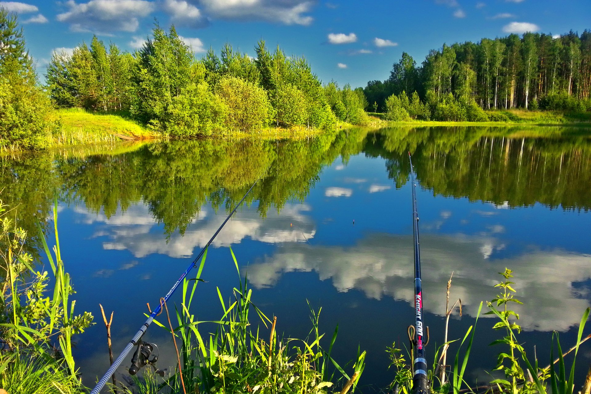 Download free Fishing Daytime In Lake Wallpaper 