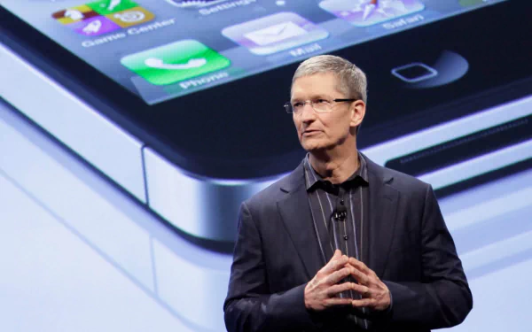 HD desktop wallpaper featuring a person in front of a large display with app icons, suitable as a professional background.