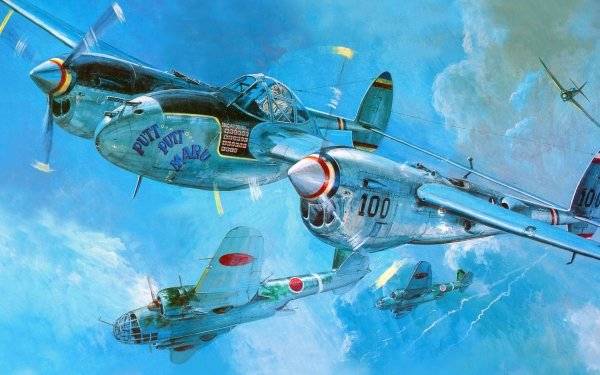 Military Lockheed P-38 Lightning Military Aircraft HD Wallpaper | Background Image