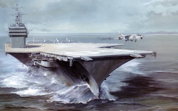 USS Saratoga (CV-60) aircraft carrier military United States Navy HD Desktop Wallpaper | Background Image