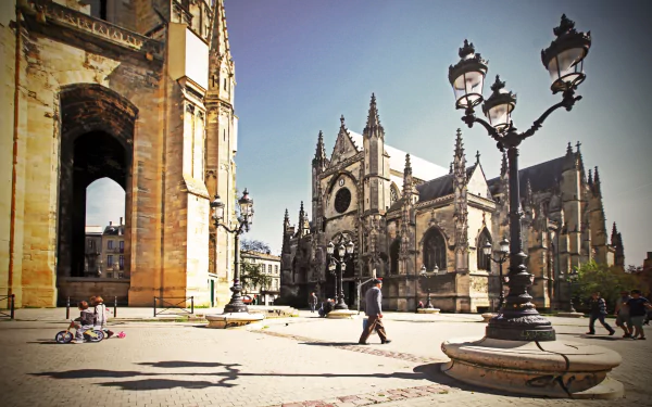 religious Bordeaux Cathedral HD Desktop Wallpaper | Background Image