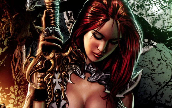 Comic Red Sonja HD Desktop Wallpaper | Background Image