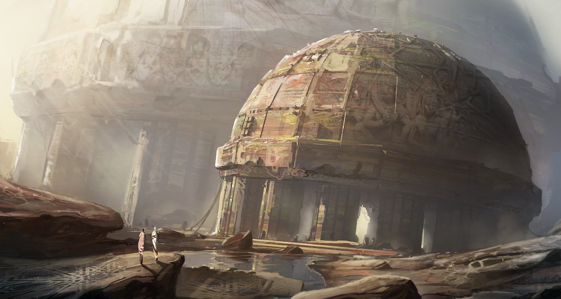 Epic Fantasy Realm: Stunning HD Landscape Wallpaper by Leon Tukker ...