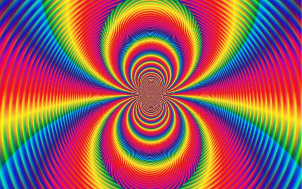 Abstract Rainbow Circle Colors Bright Colorful Psychedelic Illusion Kaleidoscope HD Wallpaper | Background Image