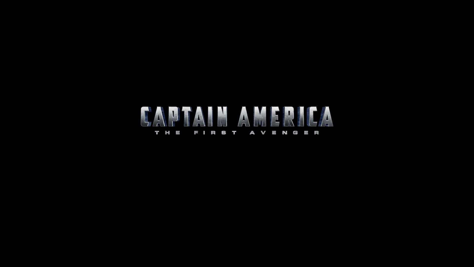 HD PC desktop wallpaper featuring the title logo of the movie Captain America: The First Avenger on a black background.