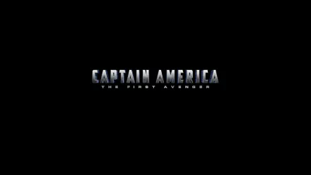 HD PC desktop wallpaper featuring the title logo of the movie Captain America: The First Avenger on a black background.