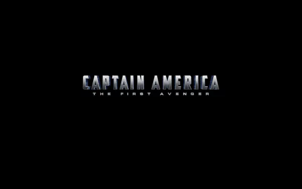 HD PC desktop wallpaper featuring the title logo of the movie Captain America: The First Avenger on a black background.