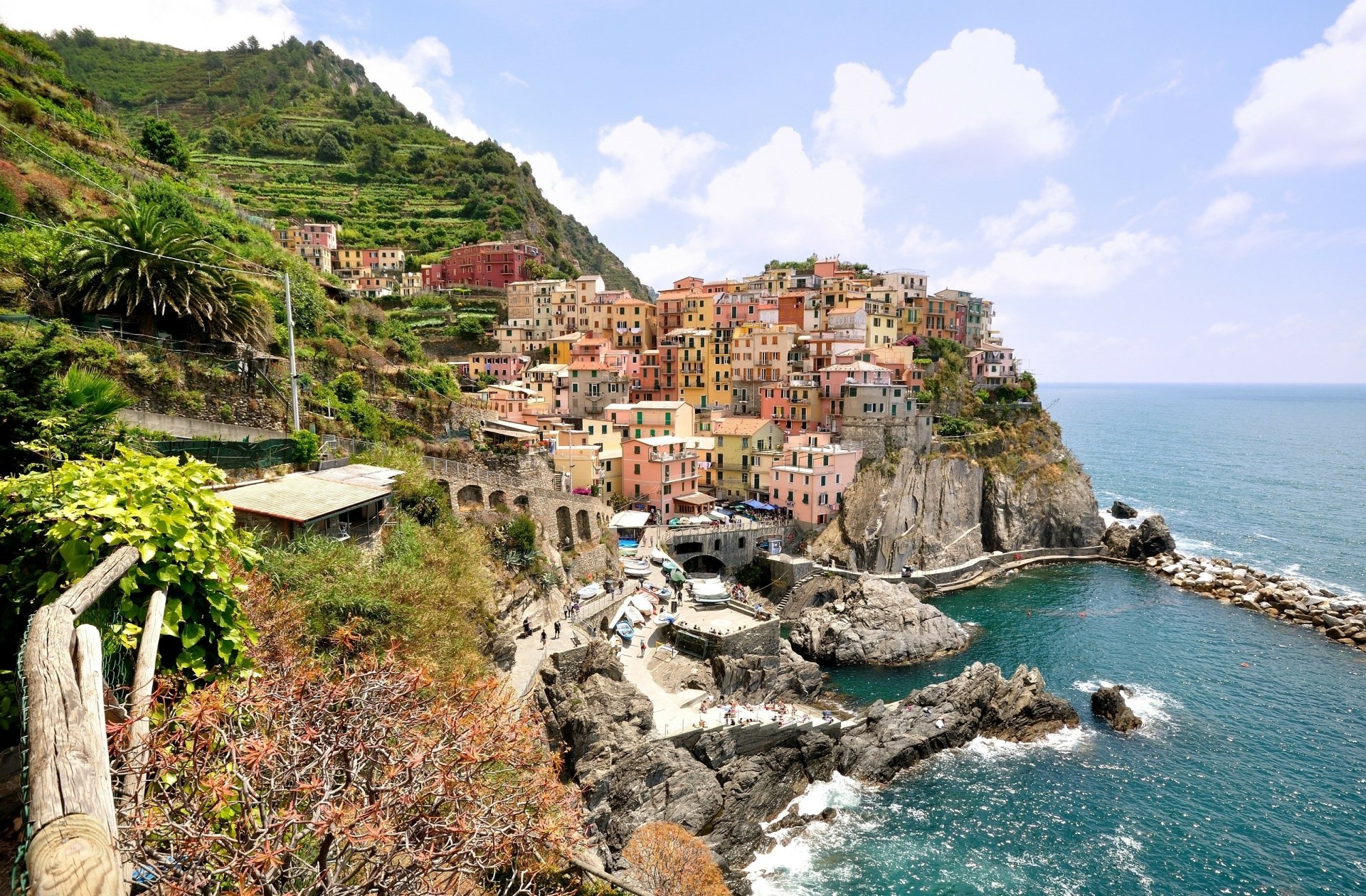 Download Italy Liguria Cinque Terre Man Made Manarola HD Wallpaper