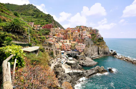 Italy Liguria cinque terre man made Manarola HD Desktop Wallpaper | Background Image