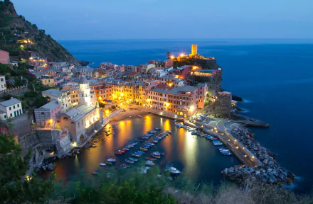 Italy Liguria cinque terre man made Vernazza HD Desktop Wallpaper | Background Image