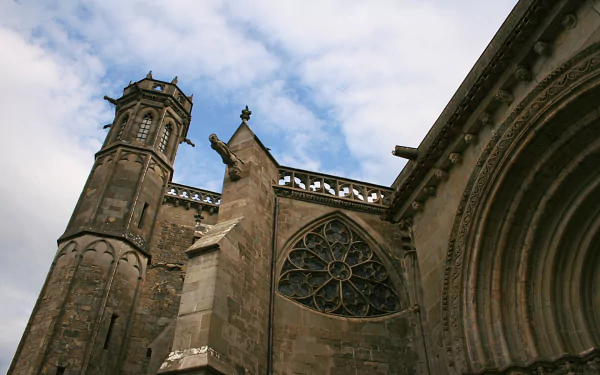 religious Basilica of St. Nazaire and St. Celse, Carcassonne HD Desktop Wallpaper | Background Image