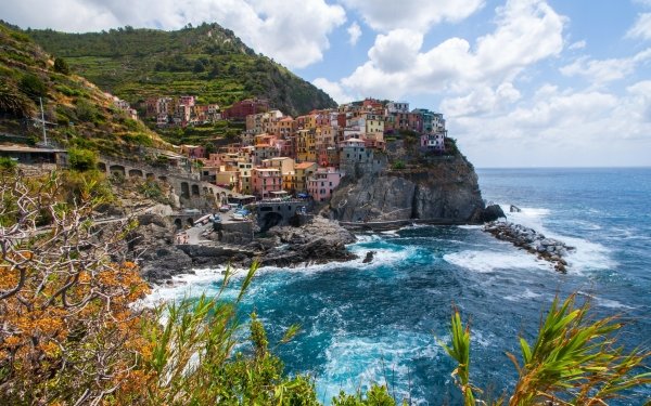 Man Made Manarola Towns Italy Cinque Terre Liguria HD Wallpaper | Background Image
