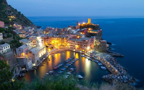 Man Made Vernazza Towns Italy Cinque Terre Liguria HD Wallpaper | Background Image