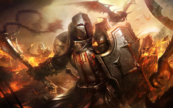 Crusader (Diablo III) video game Diablo III: Reaper Of Souls HD Desktop Wallpaper | Background Image