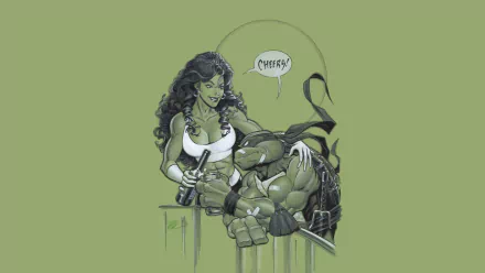 Comic She-Hulk HD Desktop Wallpaper | Background Image