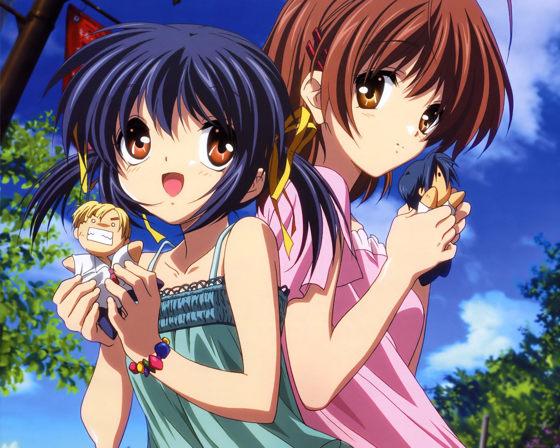 Download Nagisa Furukawa Mei Sunohara Anime Clannad 4k Ultra HD Wallpaper