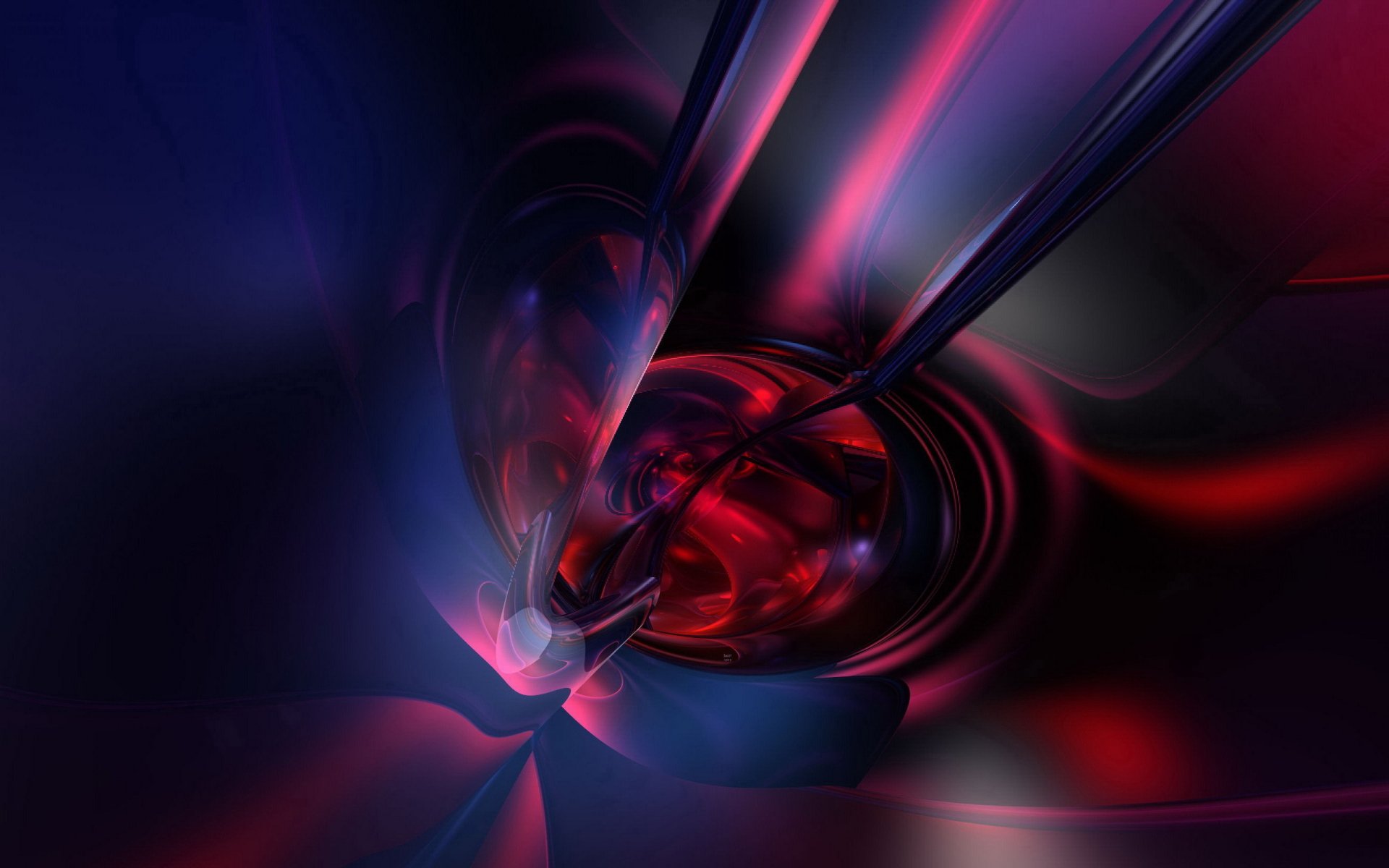 Abstract purple and red digital design with smooth, flowing shapes and lighting effects, rendered in high definition as a PC desktop wallpaper and background.