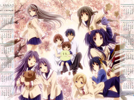 Mei Sunohara Youhei Sunohara Botan (Clannad) Ryou Fujibayashi Kyou Fujibayashi Kotomi Ichinose Fuuko Ibuki Tomoyo Sakagami Tomoya Okazaki Ushio Okazaki Nagisa Furukawa Anime Clannad HD Desktop Wallpaper | Background Image