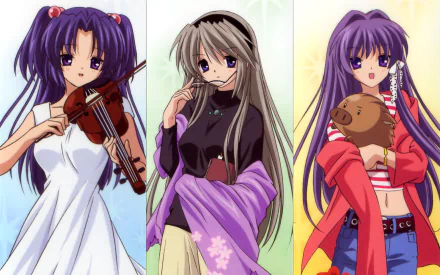 Kotomi Ichinose Botan (Clannad) Kyou Fujibayashi Tomoyo Sakagami Anime Clannad HD Desktop Wallpaper | Background Image