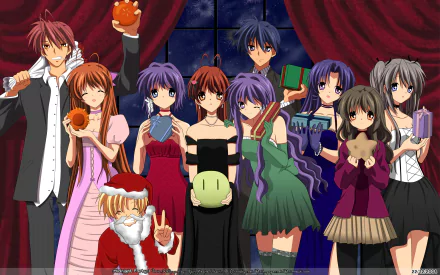 Youhei Sunohara Fuuko Ibuki Kotomi Ichinose Tomoyo Sakagami Tomoya Okazaki Kyou Fujibayashi Nagisa Furukawa Ryou Fujibayashi Akio Furukawa Sanae Furukawa Anime Clannad HD Desktop Wallpaper | Background Image