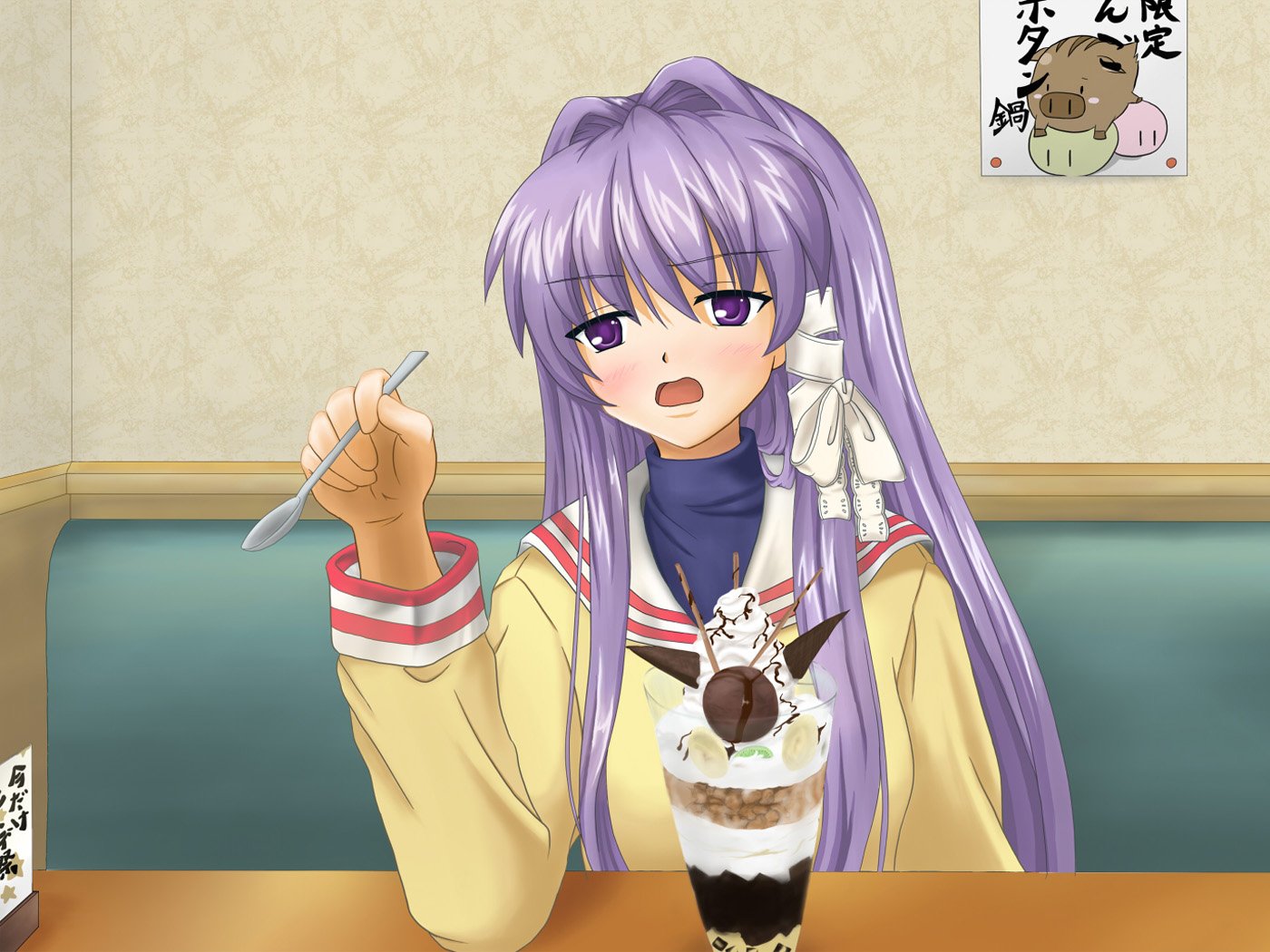 Download Botan (Clannad) Kyou Fujibayashi Anime Clannad Wallpaper