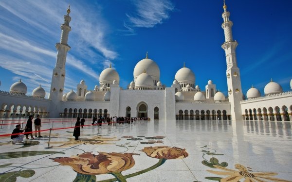 Religious Sheikh Zayed Grand Mosque Mosques Abu Dhabi United Arab Emirates HD Wallpaper | Background Image
