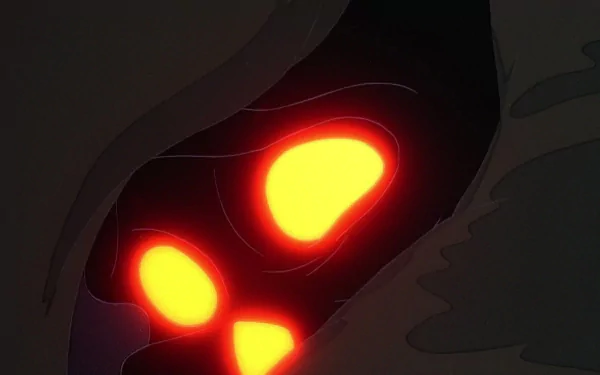 HD wallpaper featuring the menacing eyes of Hexxus from the animated movie Ferngully: The Last Rainforest.