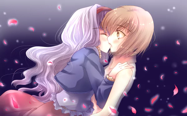 kiss yuri Yukiho Hagiwara Takane Shijou Anime The iDOLM@STER HD Desktop Wallpaper | Background Image