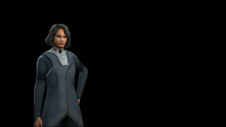 HD desktop wallpaper featuring a character from Civilization: Beyond Earth against a black background.