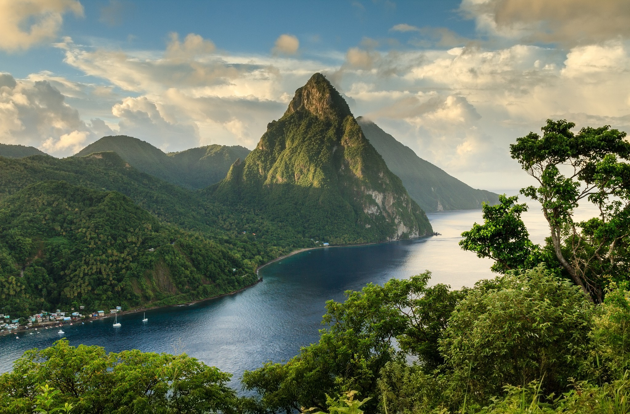 The Pitons,Soufriere,Saint Lucia by Paul Baggaley