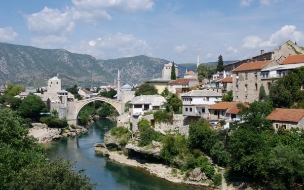 Man Made Mostar Towns Bosnia and Herzegovina Bosnia Mosque HD Wallpaper | Background Image