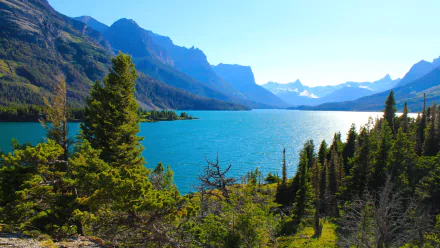 nature Saint Mary Lake HD Desktop Wallpaper | Background Image