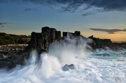 collision ebb tide nature wave HD Desktop Wallpaper | Background Image