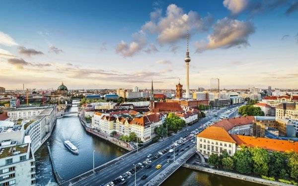 Man Made Berlin Cities Germany Canal HD Wallpaper | Background Image