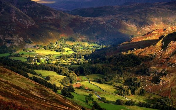 Nature Valley Mountain Sunshine Shadow England HD Wallpaper | Background Image