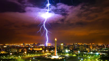 lightning evening Indonesia Java (Indonesia) man made Jakarta HD Desktop Wallpaper | Background Image