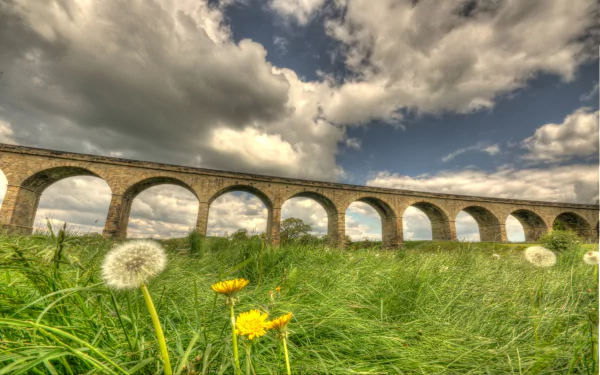 man made Arthington Viaduct HD Desktop Wallpaper | Background Image