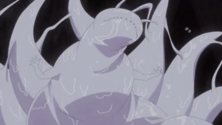 HD PC wallpaper of Rokubi (Six-Tails) from Naruto Shippuden: Ultimate Ninja Storm Revolution — pale, fluid-tailed beast illustration as a video game desktop background.