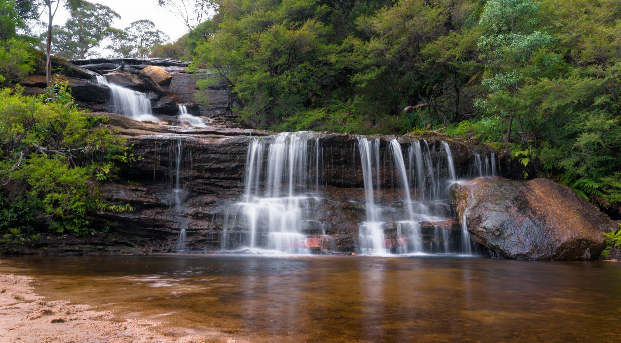 Download Forest Nature Waterfall HD Wallpaper