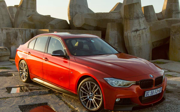 red BMW vehicle bmw 335i f30 HD Desktop Wallpaper | Background Image