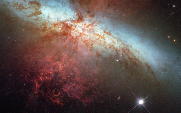 A vibrant Sci-Fi inspired supernova exploding in vivid reds and whites, captured in stunning 4K Ultra HD for a striking PC desktop wallpaper and background.