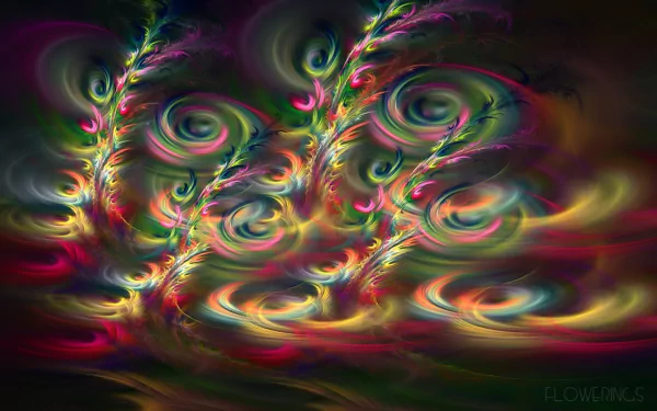 spiral tendril curl artistic flower HD Desktop Wallpaper | Background Image