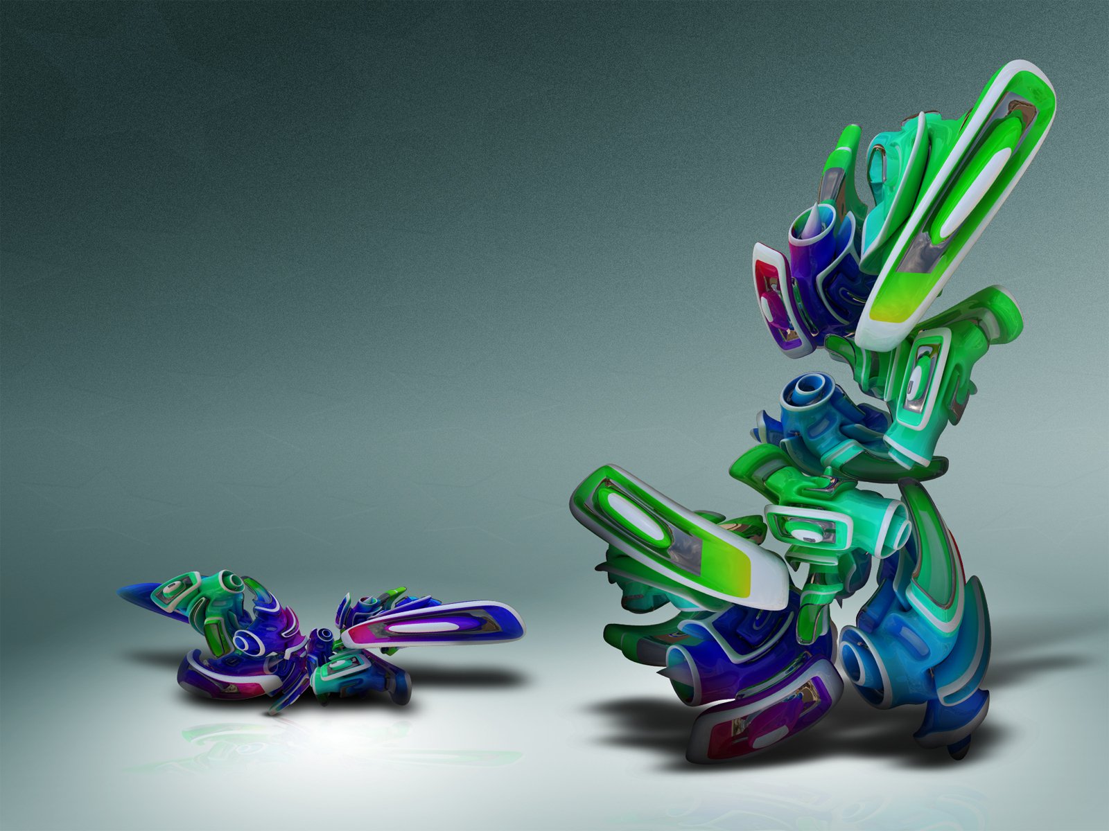 Abstract 3D CGI Art: Vivid HD Digital Sculpture Wallpaper | 1600x1200 ...